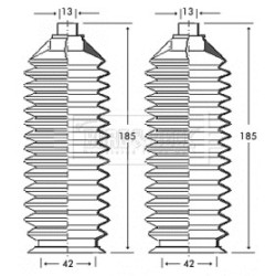 Steering Rack Boot BORG & BECK BSG3240 OE Ref NC1032125