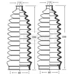 Steering Rack Boot BORG & BECK BSG3243 OE Ref 5133904AA