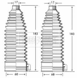 Steering Rack Boot BORG & BECK BSG3247 OE Ref 4066.74