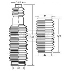 Steering Rack Boot BORG & BECK BSG3248