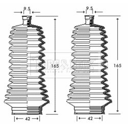 Steering Rack Boot BORG & BECK BSG3249 OE Ref 45 01 260
