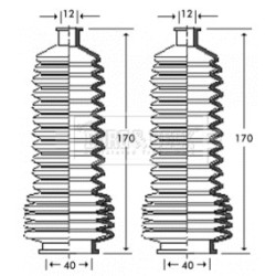 Steering Rack Boot BORG & BECK BSG3250 OE Ref 7701469486