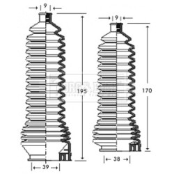 Steering Rack Boot BORG & BECK BSG3252