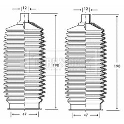 Steering Rack Boot BORG & BECK BSG3253