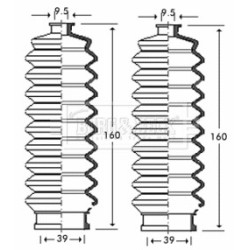 Steering Rack Boot BORG & BECK BSG3254