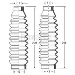 Steering Rack Boot BORG & BECK BSG3255