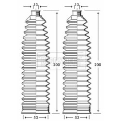 Steering Rack Boot BORG & BECK BSG3258 OE Ref 16 09 527