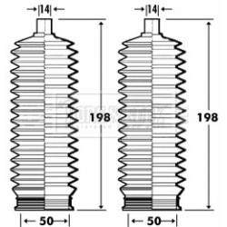 Steering Rack Boot BORG & BECK BSG3259 OE Ref 026059295