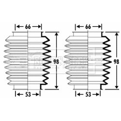 Steering Rack Boot BORG & BECK BSG3265