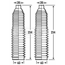 Steering Rack Boot BORG & BECK BSG3269