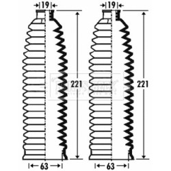 Steering Rack Boot BORG & BECK BSG3271 OE Ref 8E0419831