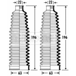 Steering Rack Boot BORG & BECK BSG3272 OE Ref 4E0419831