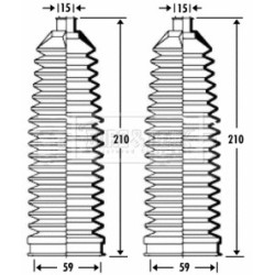 Steering Rack Boot BORG & BECK BSG3274 OE Ref 32106765079