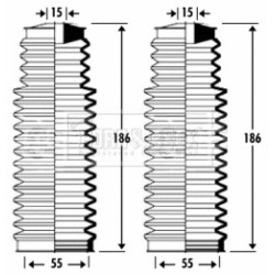 Steering Rack Boot BORG & BECK BSG3275 OE Ref 32131096465
