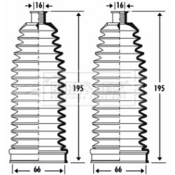 Steering Rack Boot BORG & BECK BSG3277 OE Ref 7L0 422 831 A