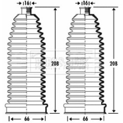 Steering Rack Boot BORG & BECK BSG3278 OE Ref 32136751026