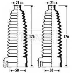 Steering Rack Boot BORG & BECK BSG3281 OE Ref 4066.74