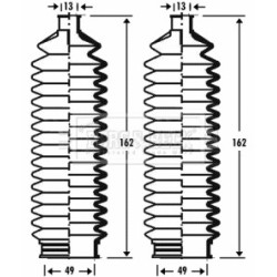 Steering Rack Boot BORG & BECK BSG3285 OE Ref 93740595