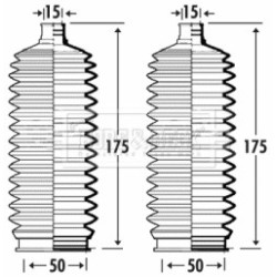 Steering Rack Boot BORG & BECK BSG3288