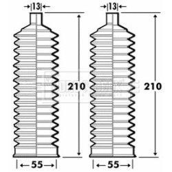 Steering Rack Boot BORG & BECK BSG3293 OE Ref 4553505010