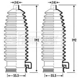 Steering Rack Boot BORG & BECK BSG3297 OE Ref 1085517