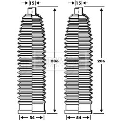 Steering Rack Boot BORG & BECK BSG3299 OE Ref 1328882