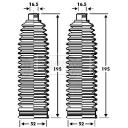 Steering Rack Boot BORG & BECK BSG3300 OE Ref 6G913L575AA