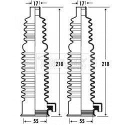 Steering Rack Boot BORG & BECK BSG3301 OE Ref 3 904 122