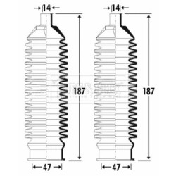 Steering Rack Boot BORG & BECK BSG3302 OE Ref 4381841
