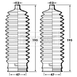Steering Rack Boot BORG & BECK BSG3306