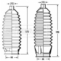 Steering Rack Boot BORG & BECK BSG3311 OE Ref 53534S2HJ01