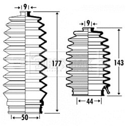 Steering Rack Boot BORG & BECK BSG3313