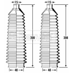 Steering Rack Boot BORG & BECK BSG3315 OE Ref 1660158