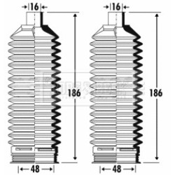 Steering Rack Boot BORG & BECK BSG3318 OE Ref 577403K000