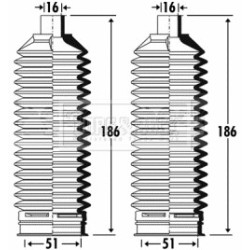 Steering Rack Boot BORG & BECK BSG3319