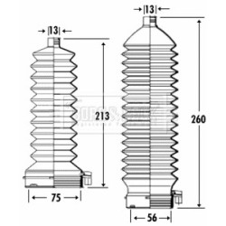 Steering Rack Boot BORG & BECK BSG3321 OE Ref XR87398