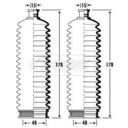 Steering Rack Boot BORG & BECK BSG3325