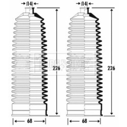 Steering Rack Boot BORG & BECK BSG3328 OE Ref QFW500010