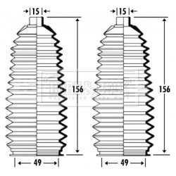 Steering Rack Boot BORG & BECK BSG3334