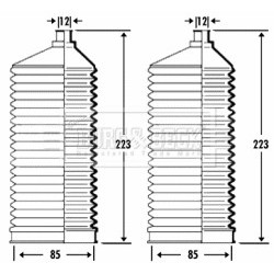 Steering Rack Boot BORG & BECK BSG3336 OE Ref 1684630196