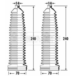 Steering Rack Boot BORG & BECK BSG3339