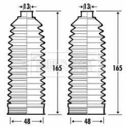 Steering Rack Boot BORG & BECK BSG3341