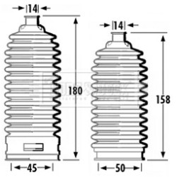 Steering Rack Boot BORG & BECK BSG3346