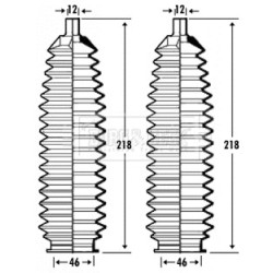 Steering Rack Boot BORG & BECK BSG3347 OE Ref 48203BM400