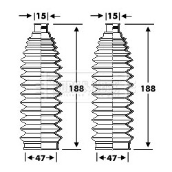 Steering Rack Boot BORG & BECK BSG3349 OE Ref 482034M526