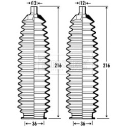 Steering Rack Boot BORG & BECK BSG3350