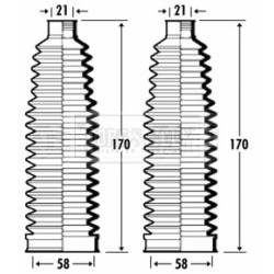 Steering Rack Boot BORG & BECK BSG3356 OE Ref 406660