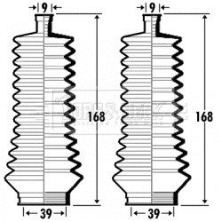 Steering Rack Boot BORG & BECK BSG3358 OE Ref 6000025546