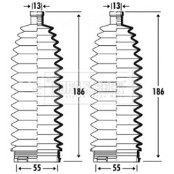 Steering Rack Boot BORG & BECK BSG3360 OE Ref 7701474075