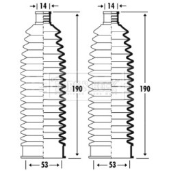 Steering Rack Boot BORG & BECK BSG3362 OE Ref 7701474447